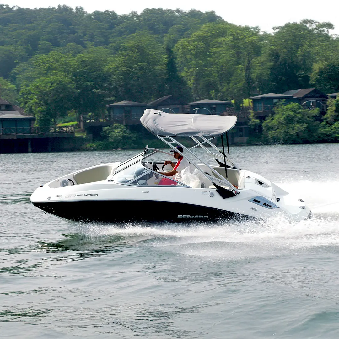 Speed boat at Aamby Valley City wetlands