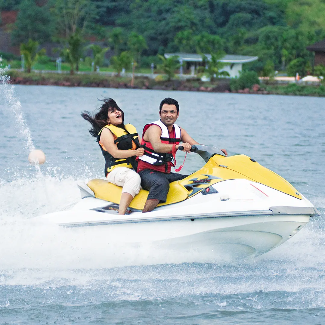 Jet ski at Aamby Valley City wetlands