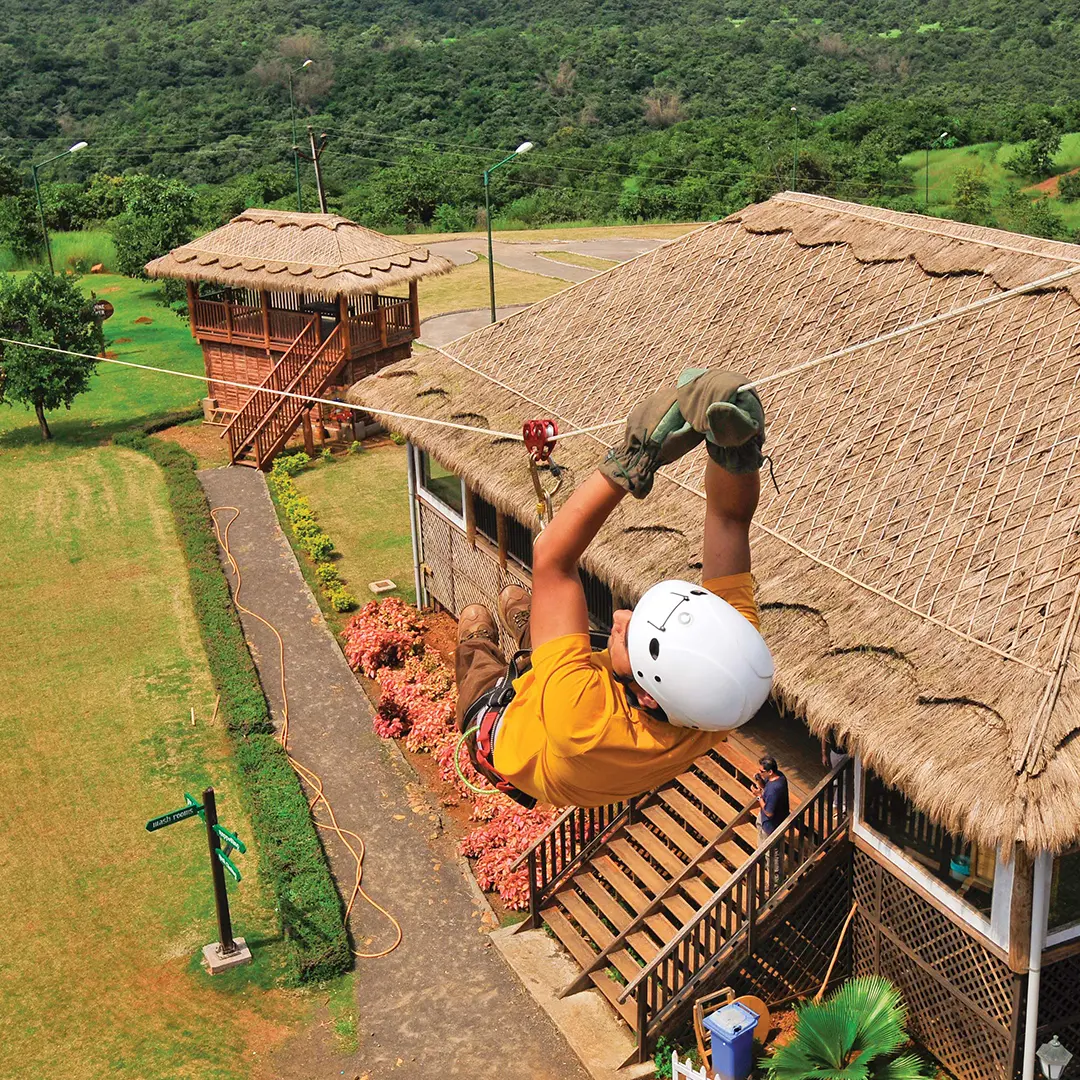 Zip line at Aamby Valley City