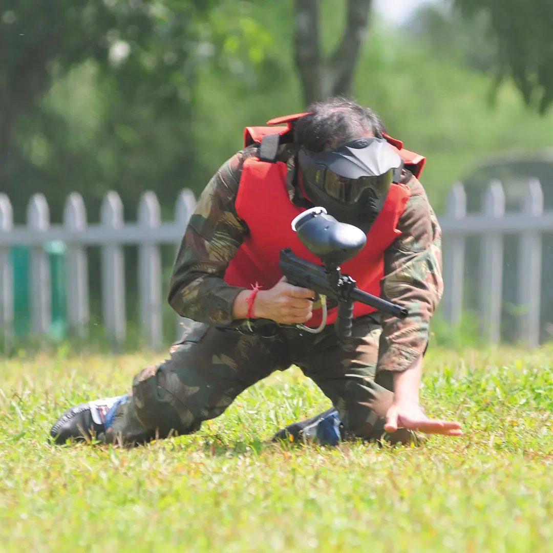 Paintball action at Aamby Valley City